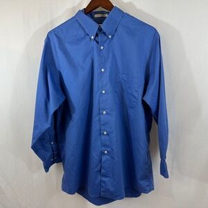 Van Heusen Dress Shirt Mens size XL 17 Blue Long Sleeve 32/33